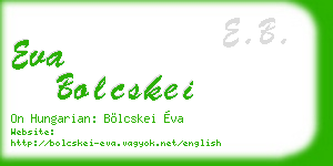 eva bolcskei business card