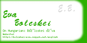 eva bolcskei business card